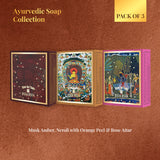 Musk Amber, Neroli with Orange Peel & Rose Attar Pack of 3 Ayurvedic Soap