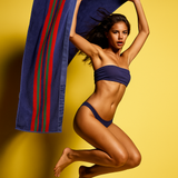 Ocean Slate Blue Bamboo Silk Towel