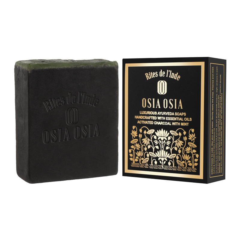 Activated CHARCOAL PEPPERMINT Herbal Soap for Detoxifying & Pore Purifying | 100% Handmade Soap